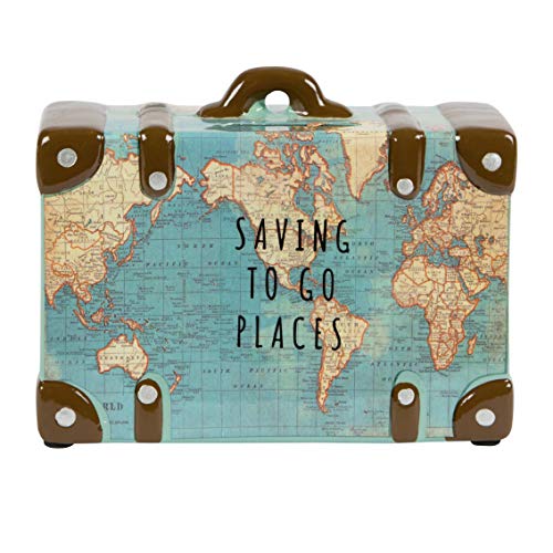 Image of Sass & Belle Saving to Go Places Vintage Map Money Bank