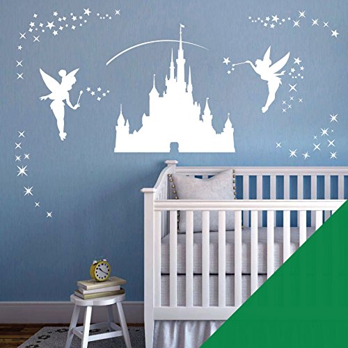 Disney Castle - Adhesivo decorativo para pared, diseño de hadas y campanillas
