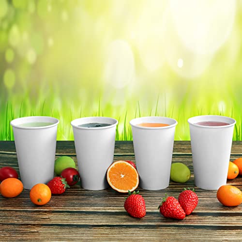 Loconha [100 Pack] 10 Oz Coffee Cups 10 Oz Paper Cups White Paper Cups, Disposable Paper Coffee Cups Paper Cups 10 Oz #TOP3