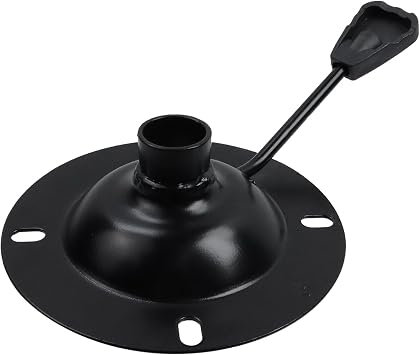Wealrit Office Chair Tilt Control Mechanism Replacement,3.74" Hole Spacing | Iron Round Swivel Seat Base Plate with Adjustment Lever for Office Chair Part, Executive and Gaming Chair Repair Accessories