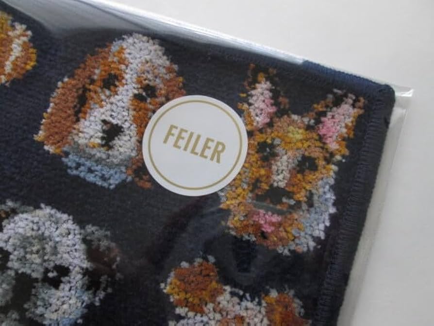 フェイラー タオルハンカチ　ラブラリードギー ラブラリードギー ハンカチ(ネイビー): LOVERARY BY FEILER