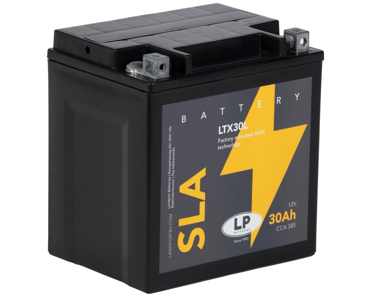 Bateria LANDPORT LTX30L SLA 12V 30Ah kompatibel z Polaris Wide Track, Artic Cat, Wildcat, HD Chopper YTX30L-BS