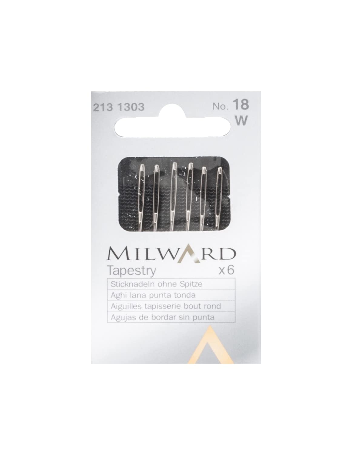 Milward Tapestry Needles, Size 18, Pack of 6