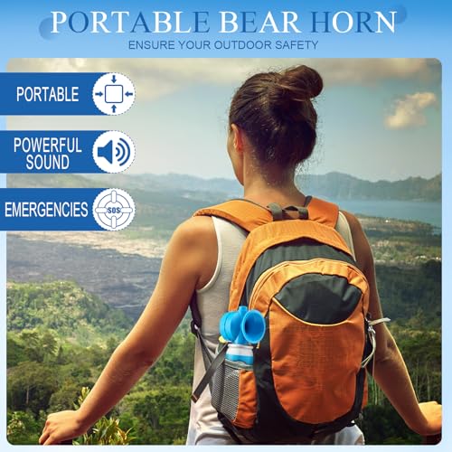 1.4oz Bear Horn Self Defense 123dB Loud Air Horn Audible up to 1/2 Mile Safety Air Horn for Wild Animals Bear Alarm for Hiking Climbing Camping and Outdoor Protection