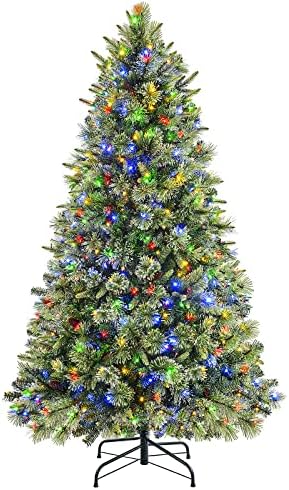 VeryMerry 7FT 'Snowhill' Pre Lit Christmas Tree with 400 Built-In Warm ...