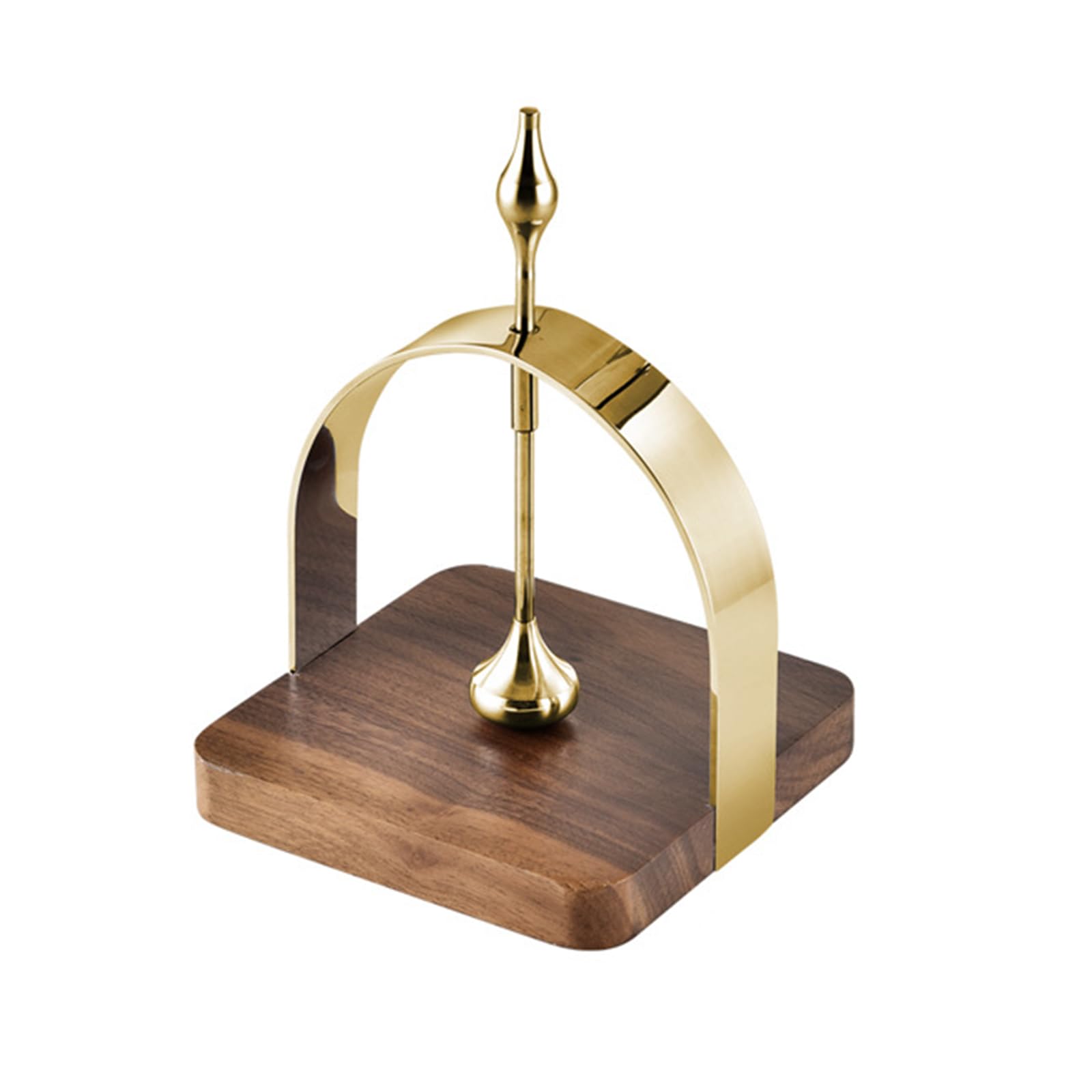 Portatovaglioli da cocktail, base in legno in acciaio inox dorato, D