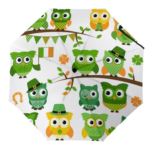 Parapluie pliant panda automatique et compact pour les voyages