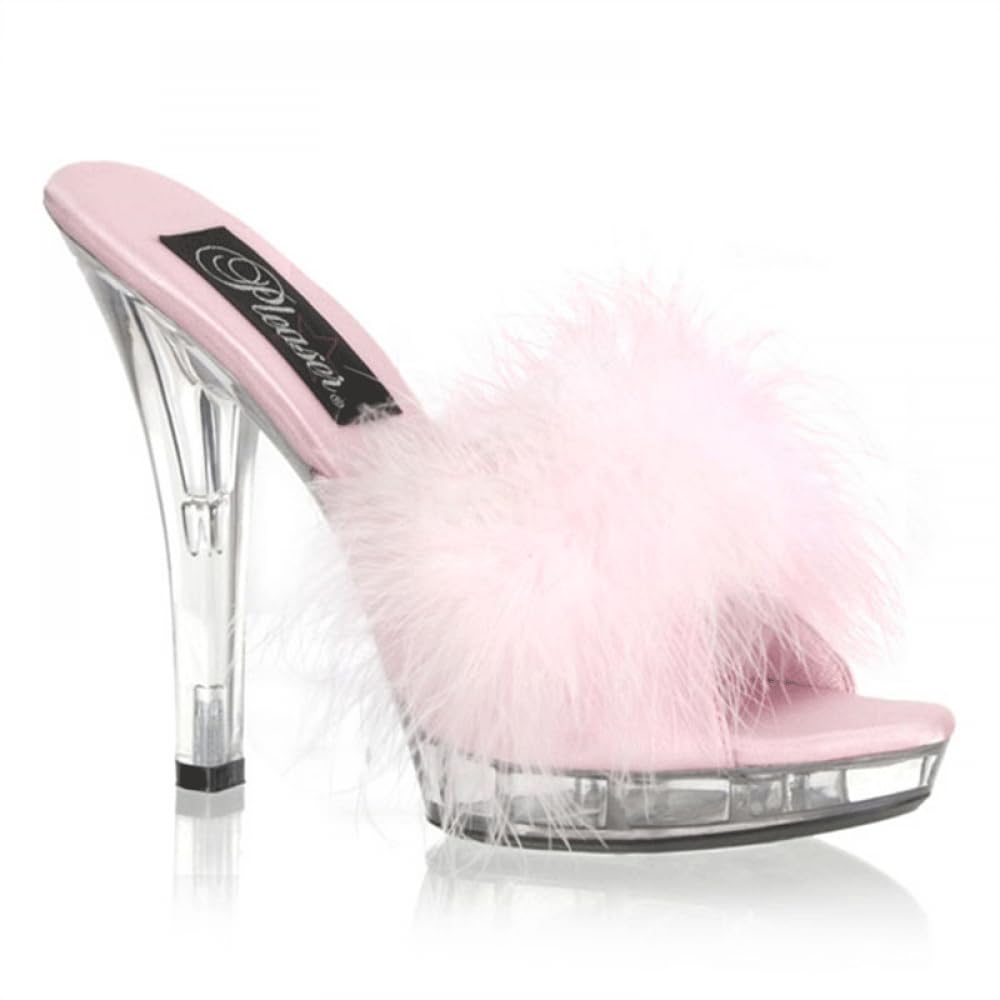PROMI Tacones Altos 13cm Tacón Fino Exterior Desgaste Zapatillas Transparente Sandalias Femeninas