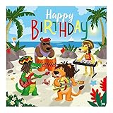 Depesche 11661-028 - Glückwunsch-Karte mit Musik, witzige Geburtstags-Karte mit farbenfrohem Motiv, passendem Spruch und Innentext, inkl. Umschlag, 17 x 16,5 cm