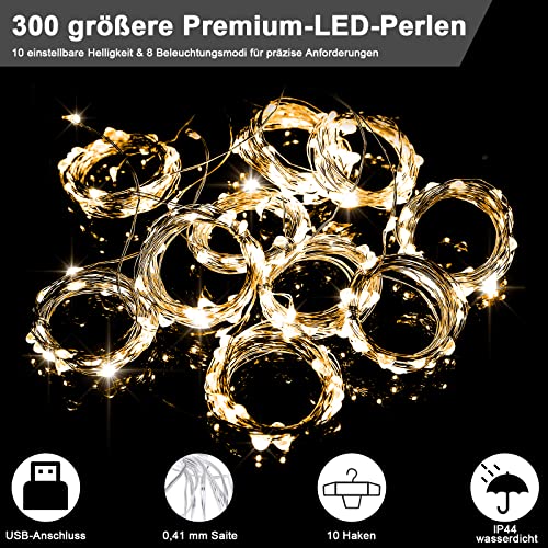 Lichtervorhang Anpro LED USB 3m x 3m mit 300 LEDs