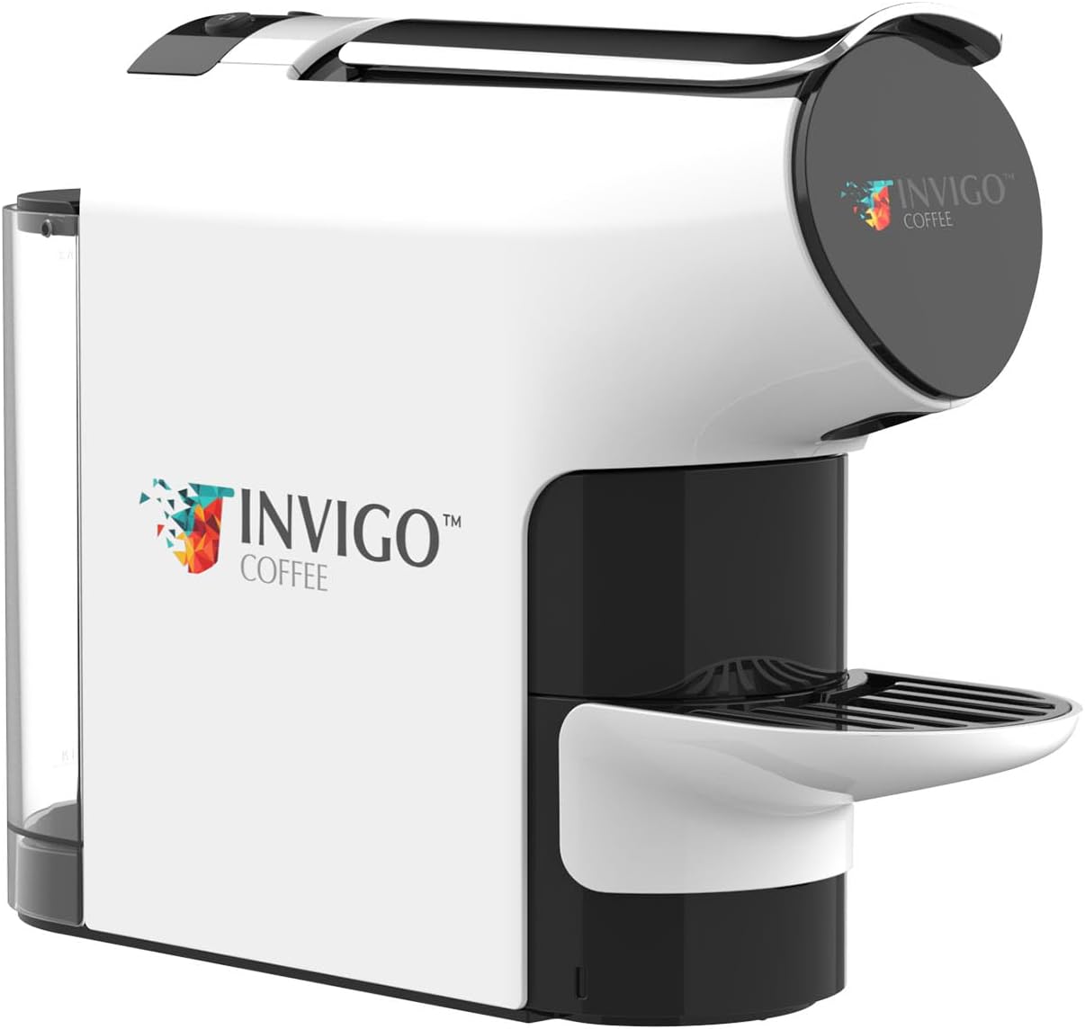 Invigo Espresso Coffee Machine, Compatible with Original Line Capsules, Fast One-Touch Brewing, Detachable Water Tank, Compact Coffee Machine, Sleek White Coffee Machine