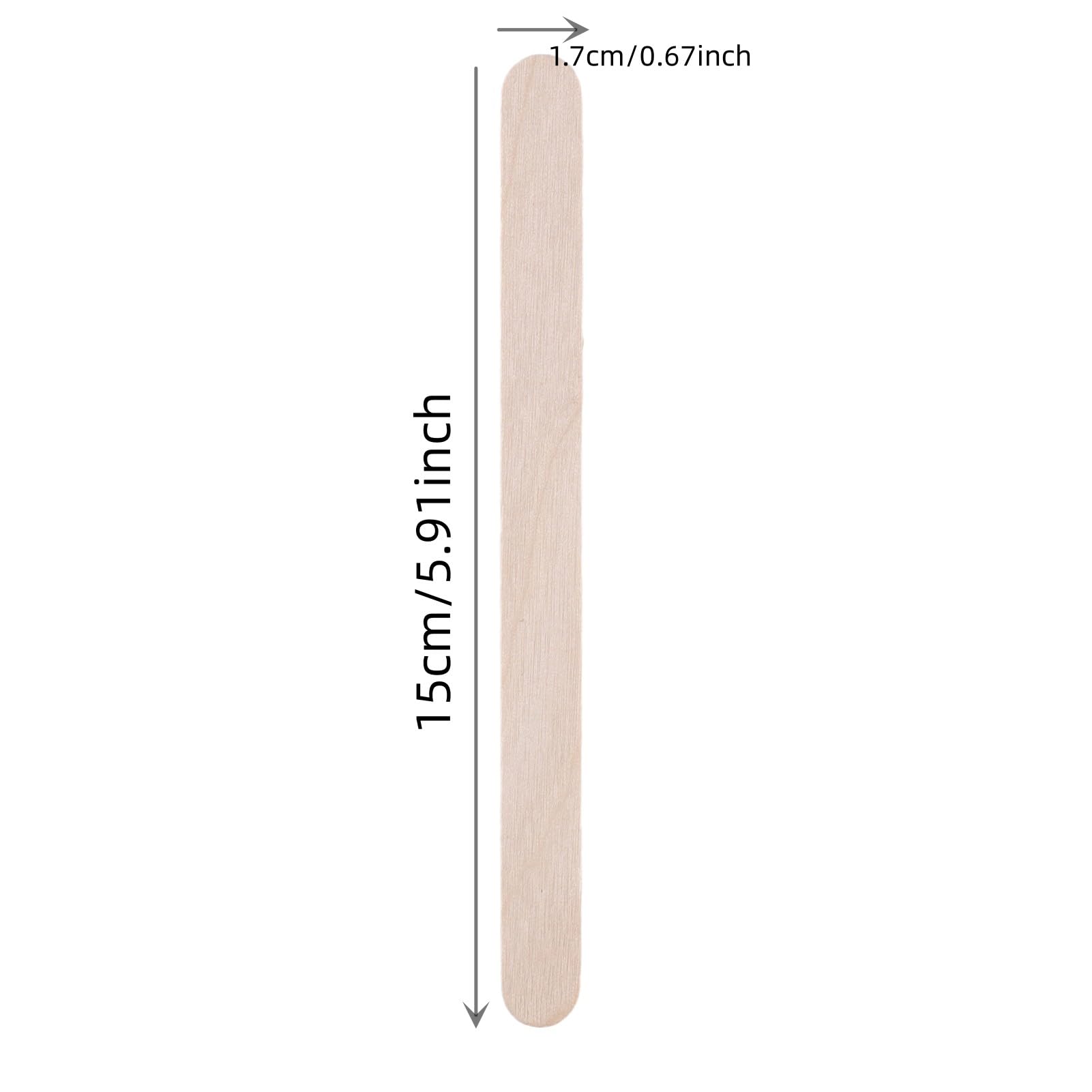500 palitos de madera para manualidades de 5.91 pulgadas de largo, palitos de helado de madera natural para manualidades de madera, palos jumbo, suministros de depilación y encerado, proyectos de arte
