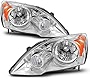 AKKON - For 2007 2008 2009 2010 2011 Honda CR-V Driver and Passenger Side Headlights Headlamps Pair Set