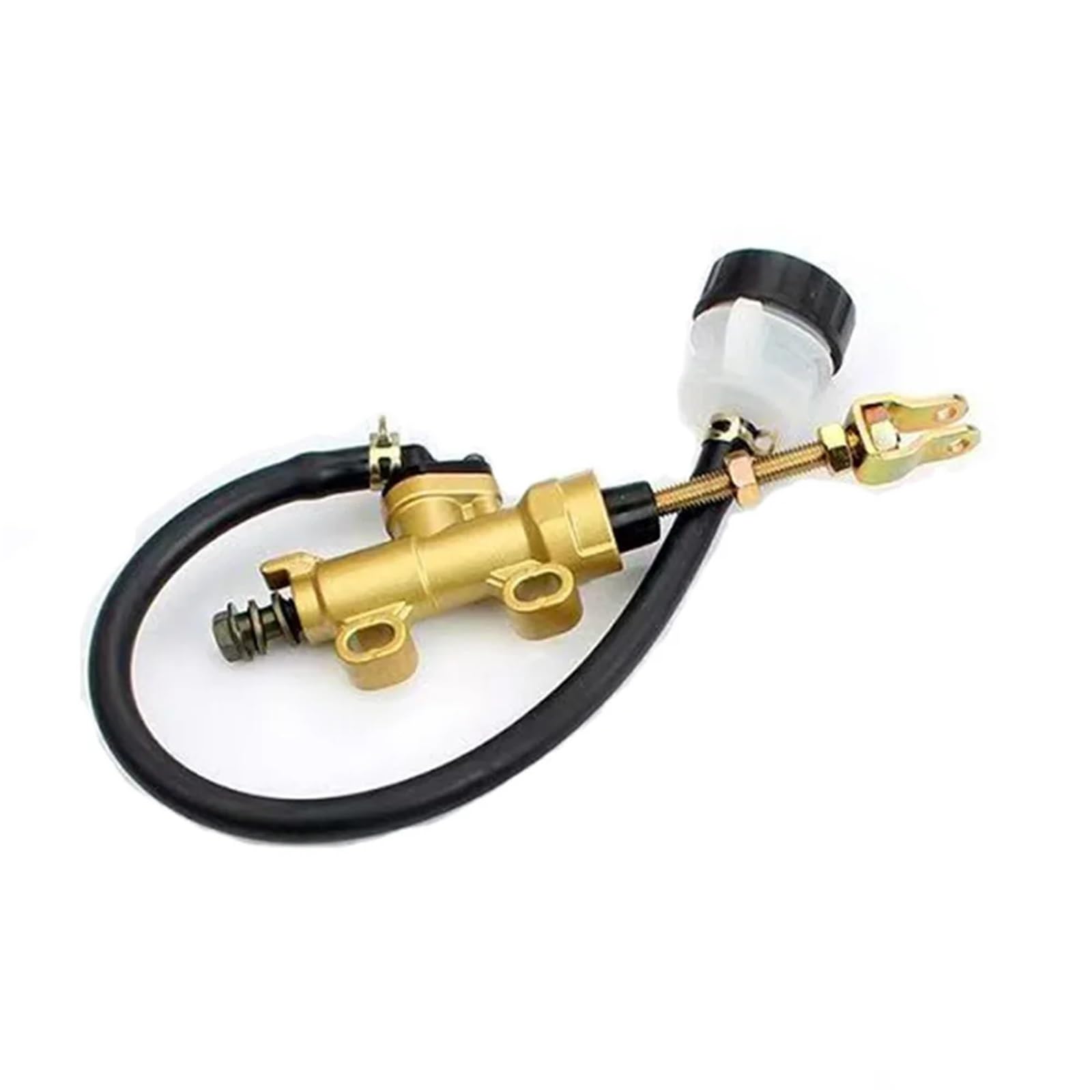 Haysxvr 10 Inch Black Universal Piston 14Mm Motorcycle Rear Brake Pump Hydraulic Master Cylinder Fit For Yamaha Forward Brake Pump(10 Inch Black)