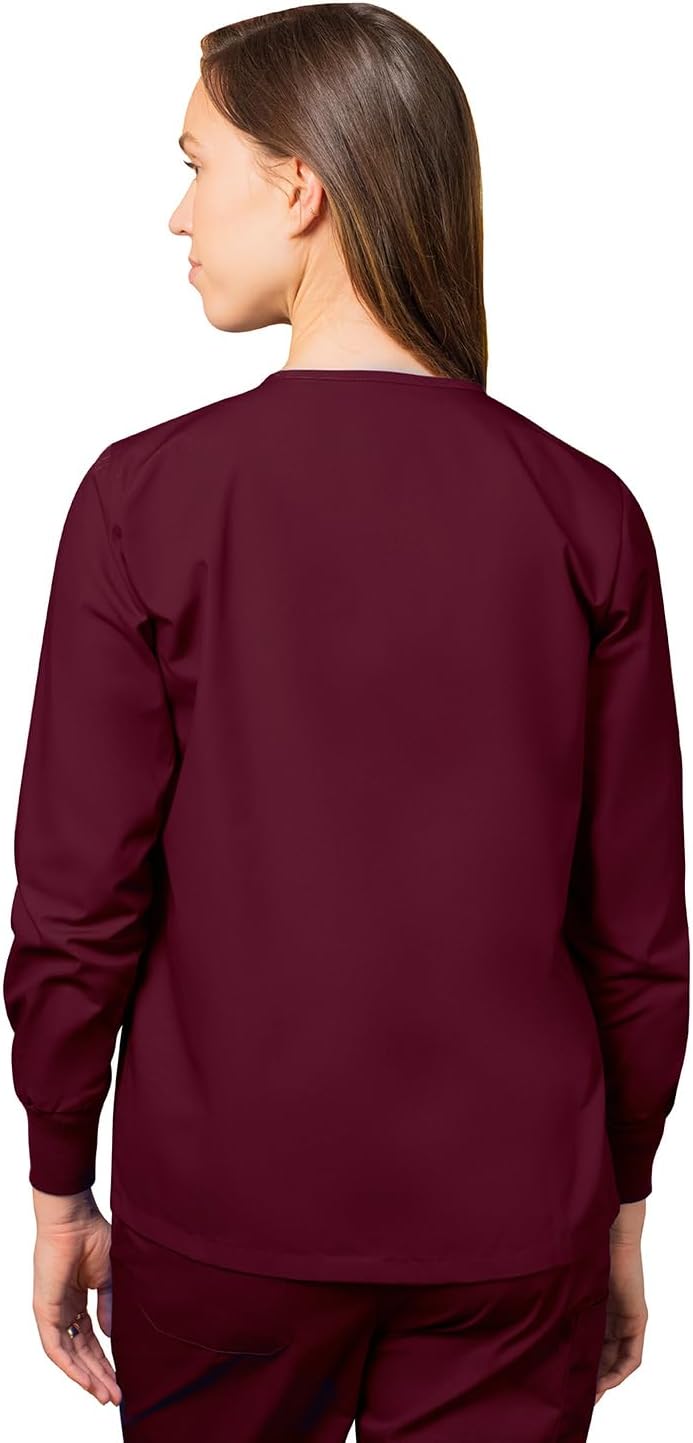 Adar Universal Women's Scrub Set - Warm-Up Scrub Jacket and Elastic Pull-On Pants