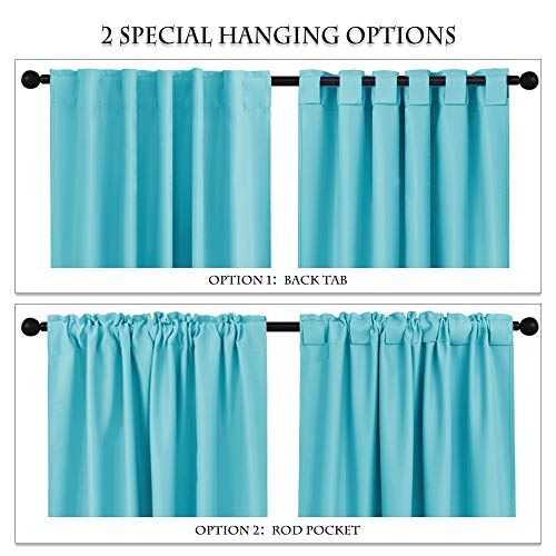 image for PONY DANCE Window Treatments Drapes - 42 Wide x 84 Long, Blue Mist Cur