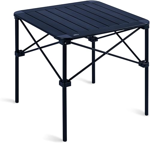 Miniatura 10 de iClimb Alu ligero y estable. Mesa cuadrada plegable enrollable con bolsa de transporte para camping, picnic, patio trasero, barbacoa, campamento