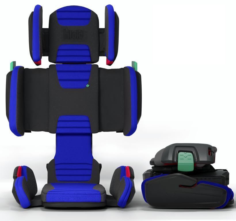 Mifold Hifold Adjustable Kids High Back Booster Car Seat with Strap – Ocean Blue