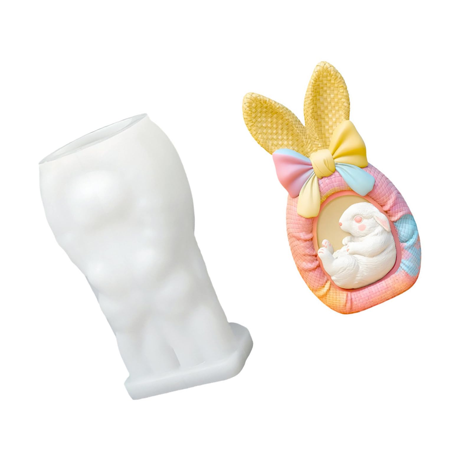 Buxuaaaa Silicone Rabbits Ear Ideal for Soap Making and Festival Craft Easy Releases Silicone Craft