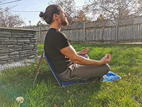 ZenHeart Folding Portable Meditation Yoga Exercise mat Ergonomic Back Support Floor Chair Tapis Yoga Kids Chair Home Chair Outdoor mat Fitness mat for Floor Gaming Chair Comfortable - Image 4