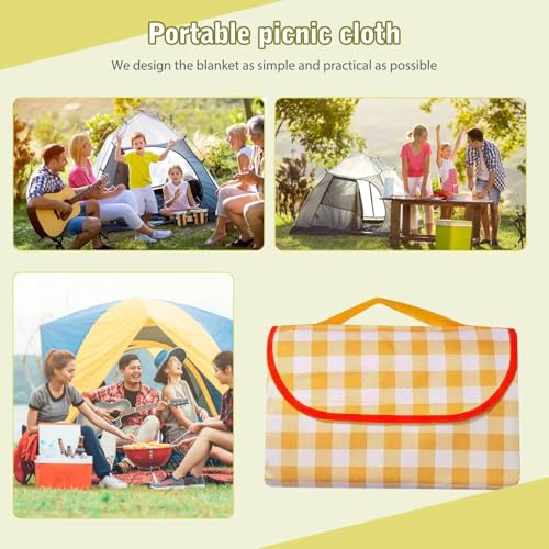 Manta de picnic impermeable de tela Oxford gruesa y plegable para viajes al aire libre (150x200) 5
