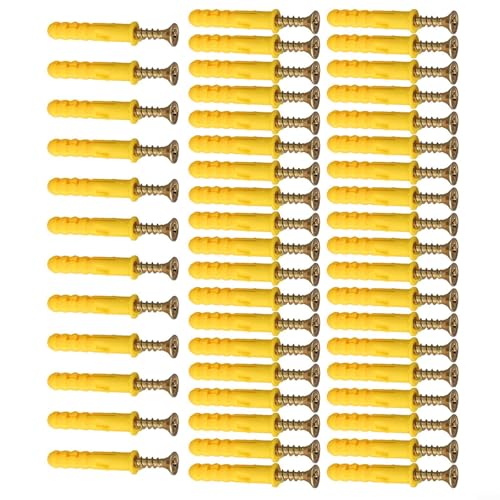 Gdfnmogo Lot de 50 chevilles et vis M6 x 40 mm en acier inoxydable pour montage de cloison sèche avec entraînement à pointe cruciforme (M6 x 30)