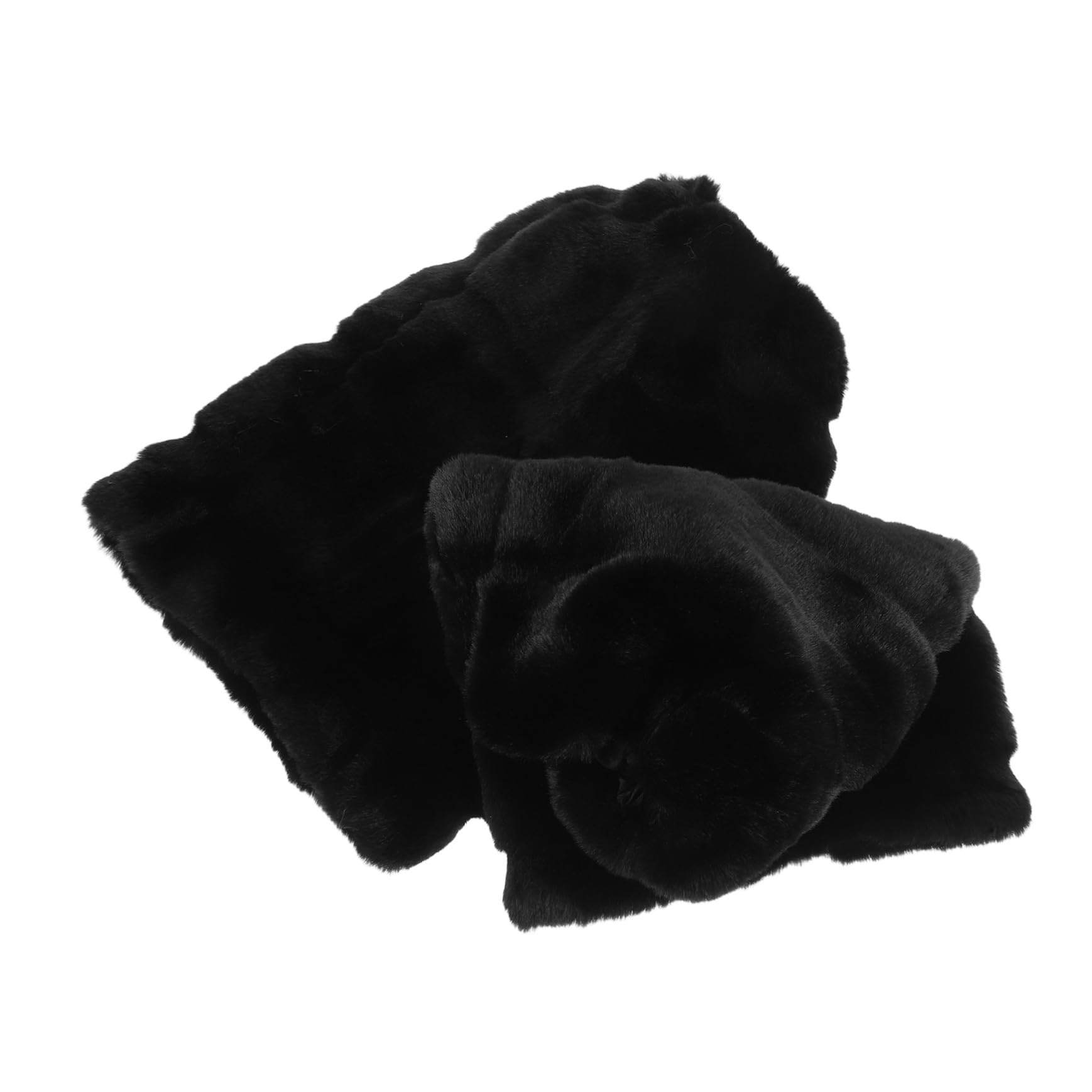 BESPORTBLE Scaldamuscoli Nera Lunghi Sintetica Pelliccia 30cm da Donna