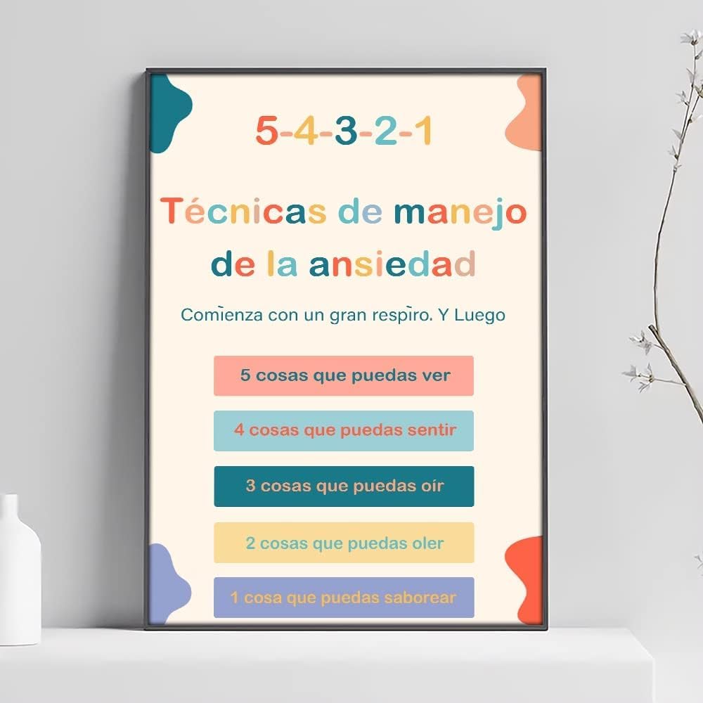 Kwqdozf As Pic Spanish Grouding Technique Poster Metal Tin Sign, Mentalposter Spanish Clas
