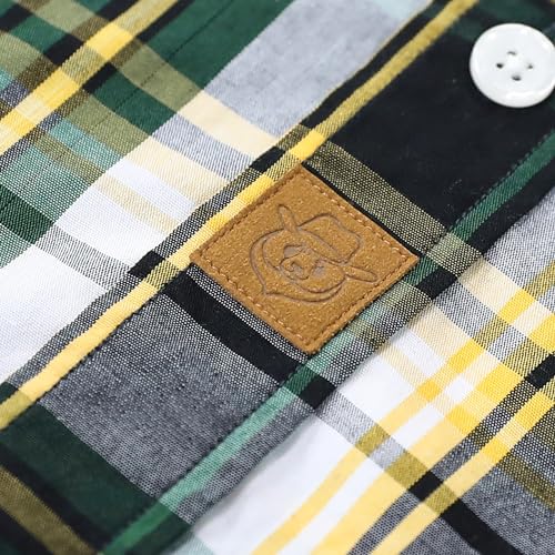 Image of Dubinik Mens Short Sleeve Button Down Shirts Soft Breathable Summer Vintage Regular Fit Lightweight Men's Casual Shirt