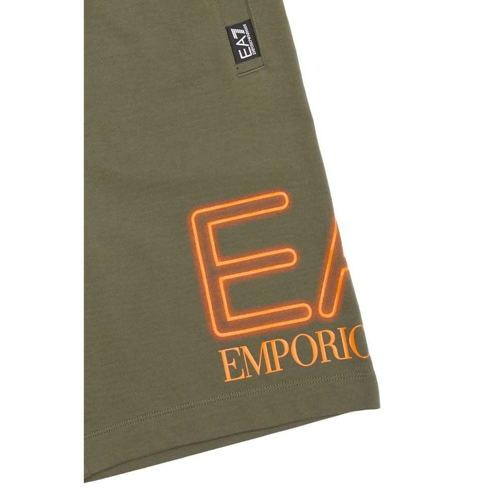 Emporio Armani EA7 Bermuda pour enfants et adolescents Logo Series Boy en coton - 3DBS57 (16 ans, Beetle)