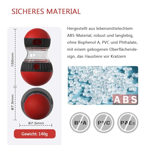 JWTEEE Intelligenzspielzeug für Hunde - Hundespielzeug Intelligenz, Futterball mit Einfacher Befüllung, Perfekt für Indoor & Outdoor Interaktive Aktivitäten - Snackball für Kleine und Mittlere Hunde