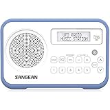 Automatische Sendersuche Sangean DPR-67 DAB+ UKW Tragbares Radio, Tischenradio, Radiorekorder -Blau/Weiß