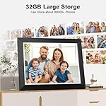 Large Digital Photo Frame 16.2"-Digital-Picture-Frame - 32GB Dual-WiFi Digital Frame, No Touch Screen, Slideshow, Load Photo Video from Phone via APP Email, Free Cloud Storage, Gift for Mom Dad - Image 5