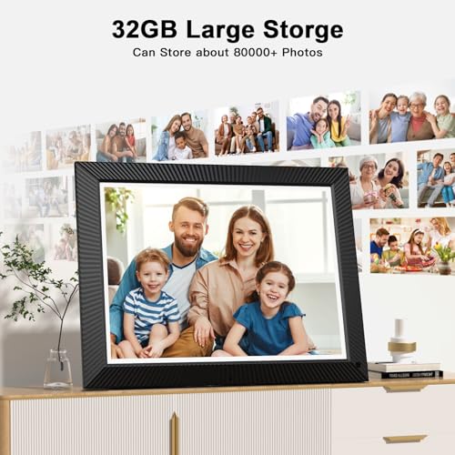 Image of Large Digital Photo Frame 16.2 inch-Digital-Picture-Frame - 32GB Dual-WiFi Digital Frame, No Touch Screen, Slideshow, Load Photo Video from Phone via APP Email, Free Cloud Storage, Gift for Mom Dad