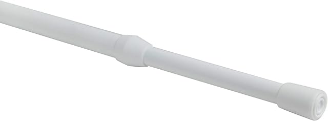 Extendable White Spring Loaded Tension Rod For Nets and Voiles 10 - 13mm Diameter (40 - 60cm)
