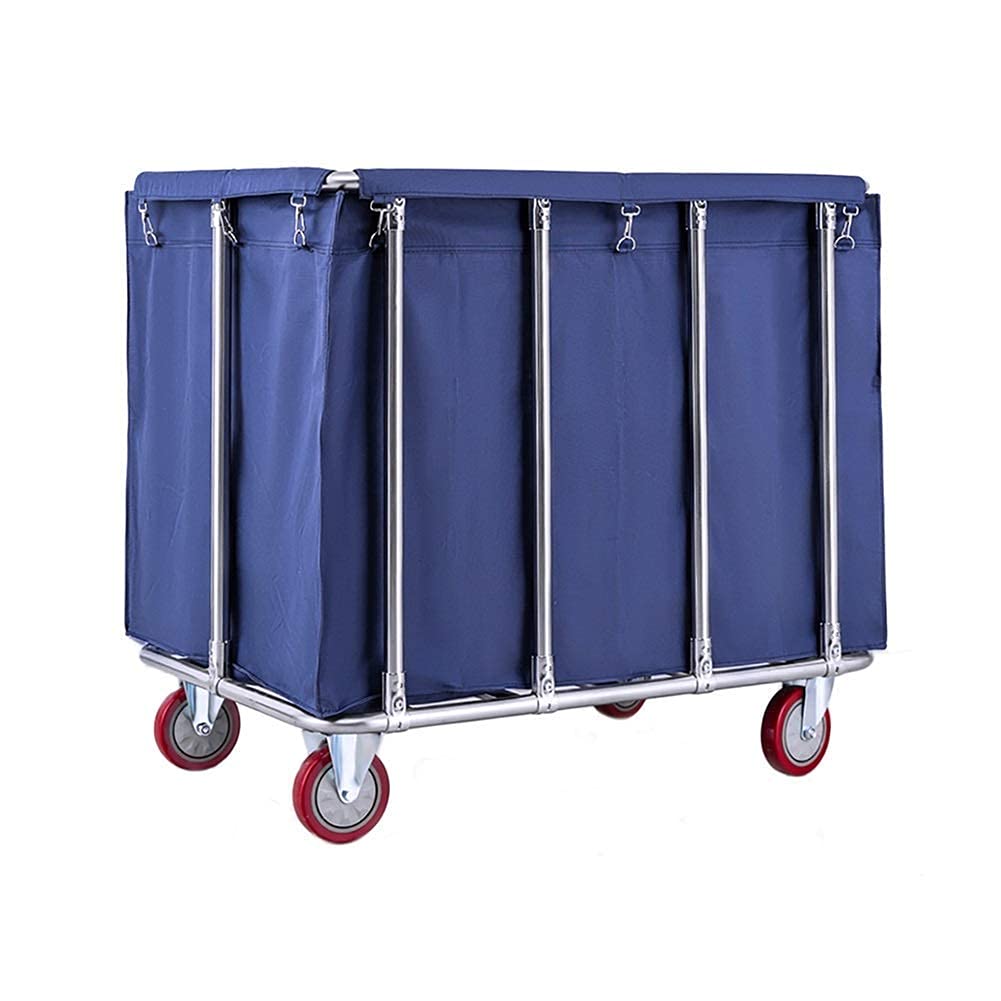 Carts,Storage Car Service Car Utility Vehicle Multifunction Portable Trolley Home Cart Trolley Mobile Laundry Storage Cart, 10 Tubes Reinfor