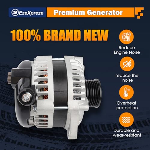 Image of EzeXpreze Alternator Compatible With Ford Explorer 3.5L 2016-2019, F150 V6 3.5L 2013-2014, Lincoln MKT 2.0L 2014-2016, MKT 3.5L 3.7L 2013-2019, 225A Replaces 104210-6601,11629N,DG1T-10300-EB