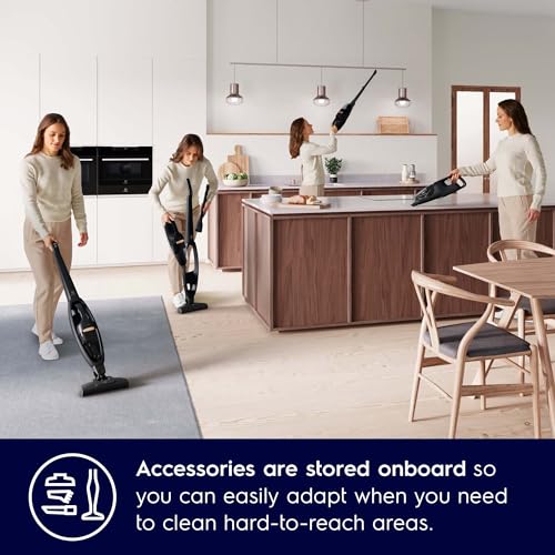 Image of Electrolux Cordless Vacuum Cleaner for Home, Easy-to-use, Ergonomic and Effective 2-in-1 Cordless Stick Vacuum Cleaner, WQ61-1EGG