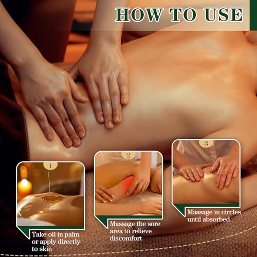 Pjordo Massage Oil for Muscle Pain, 236ml Natural Body Massage Oil for Massage Therapy, with Lavender Oil, Arnica & Chamomile Extract, Soothes Muscle and Joint for Professional & Home Use - Image 7
