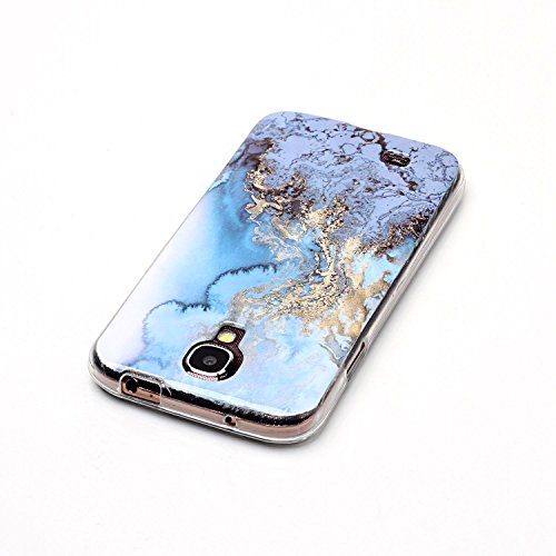 Harsel Galaxy S4 Marble Case, Ultra Thin Premium Stone Texture Collection Hybrid Flexible Light Weight Soft Tpu Bumper Anti-Scratch Protective Durable Case Cover For Samsung Galaxy S4 (Luxury Blue) #TOP3