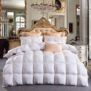 TheFit Paisley Luxury Heavy Weight, W1505 White Royal Filling Goose Down Comforter Set