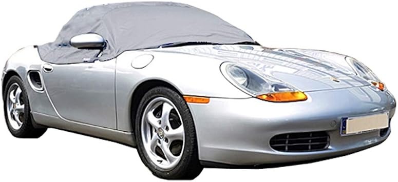 Compatible Soft Top Roof Protector Half Cover for Porsche Boxster 986, Years 1997 to 2004 Grey