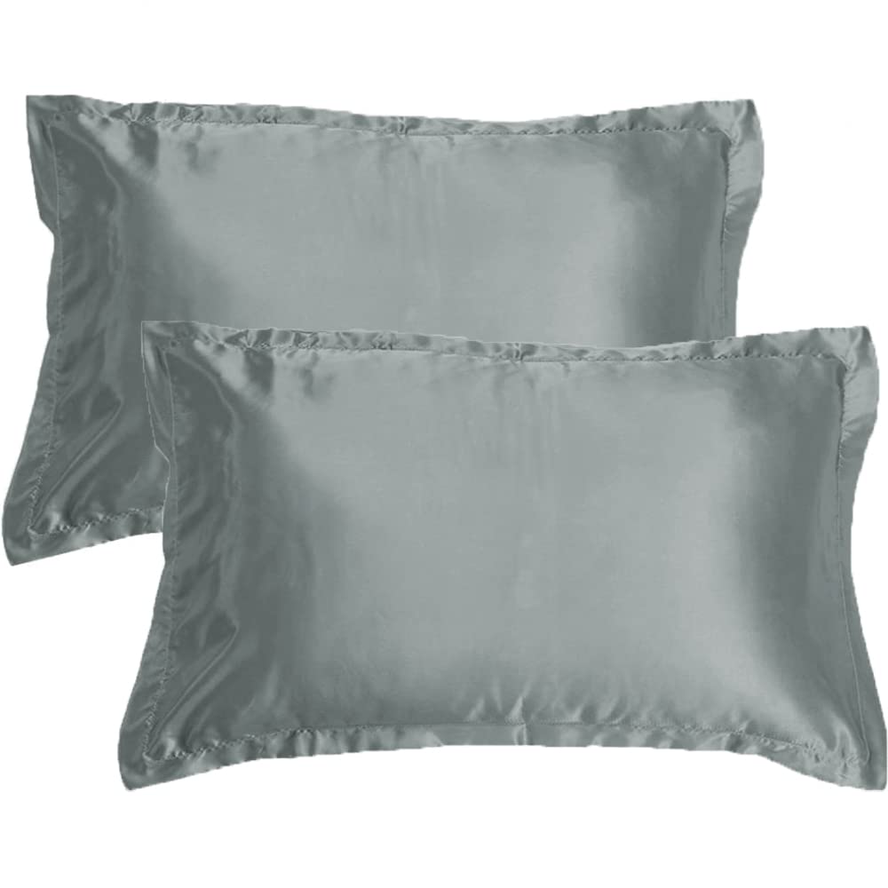 Kaxich 2 Pack Silk Pillowcase Mulberry Silk Fabric Double-side Pillow Case Cover 48 x 74cm