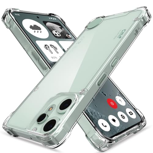 Image of Outlouders Back Cover for CMF by Nothing Phone 2 Pro 5G Clear Transparent PC + TPU Bumper Case with Raised Edges for Shockproof Protection(Transparent)