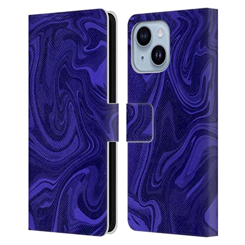 Étui portefeuille Suzan Lind Indigo Marbre iPhone 14 Plus idéal pour voyager léger