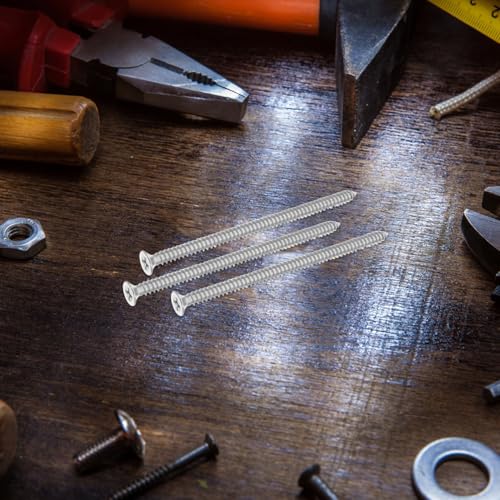 Juegos de tornillos autorroscantes acero inoxidable 25 piezas miniatura 6
