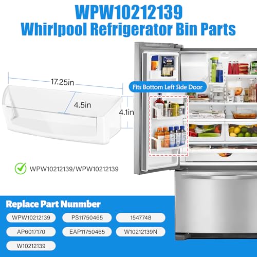 Whirlpool side by side fridge