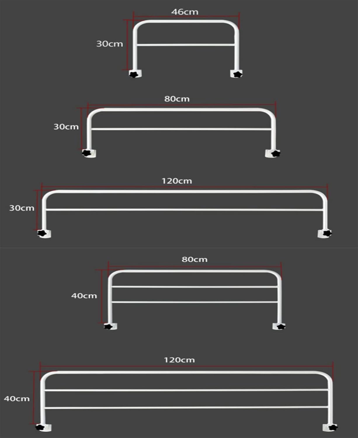 Guardrail Regolabile per Anziani, Guardrail di Sicurezza del Letto con Clip, Barra di Maniglione per la Prevenzione della Caduta del guardrail, guardrail di Assistenza del Letto,80x30cm