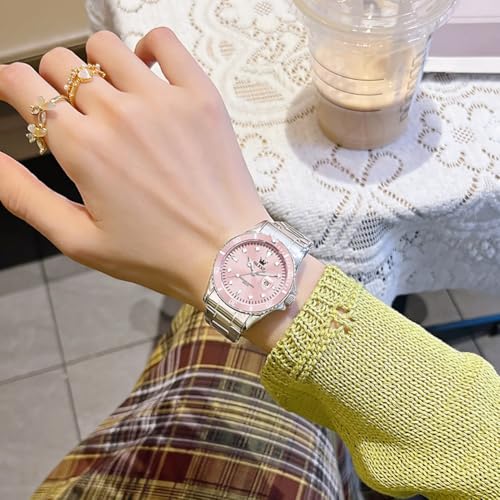 Image of OLEVS Watch Women Silver Watches for Women Luxury for Small Wrists Dress Stainless Steel Women's Wrist Watches Easy to Read Reloj para Mujer Black /Blue /Gold /Green /Pink /Purple
