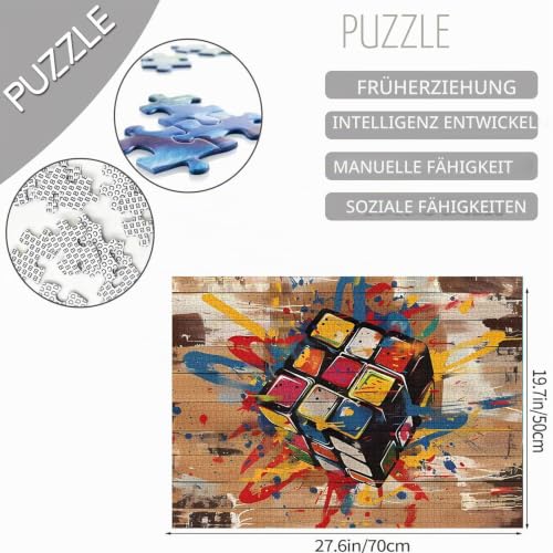 Graffiti Jigsaw Puzzles Erwachsene Cartoon Spiel Puzzle 1000 Teile Buntes Herausforderndes Puzzle Perfekte Spielnächte DIY Wall Decor… – Ansicht 2